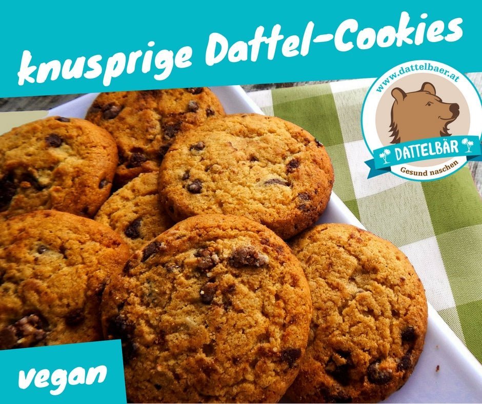 Knusprige Dattel Cookies - vegan - DATTELBAER