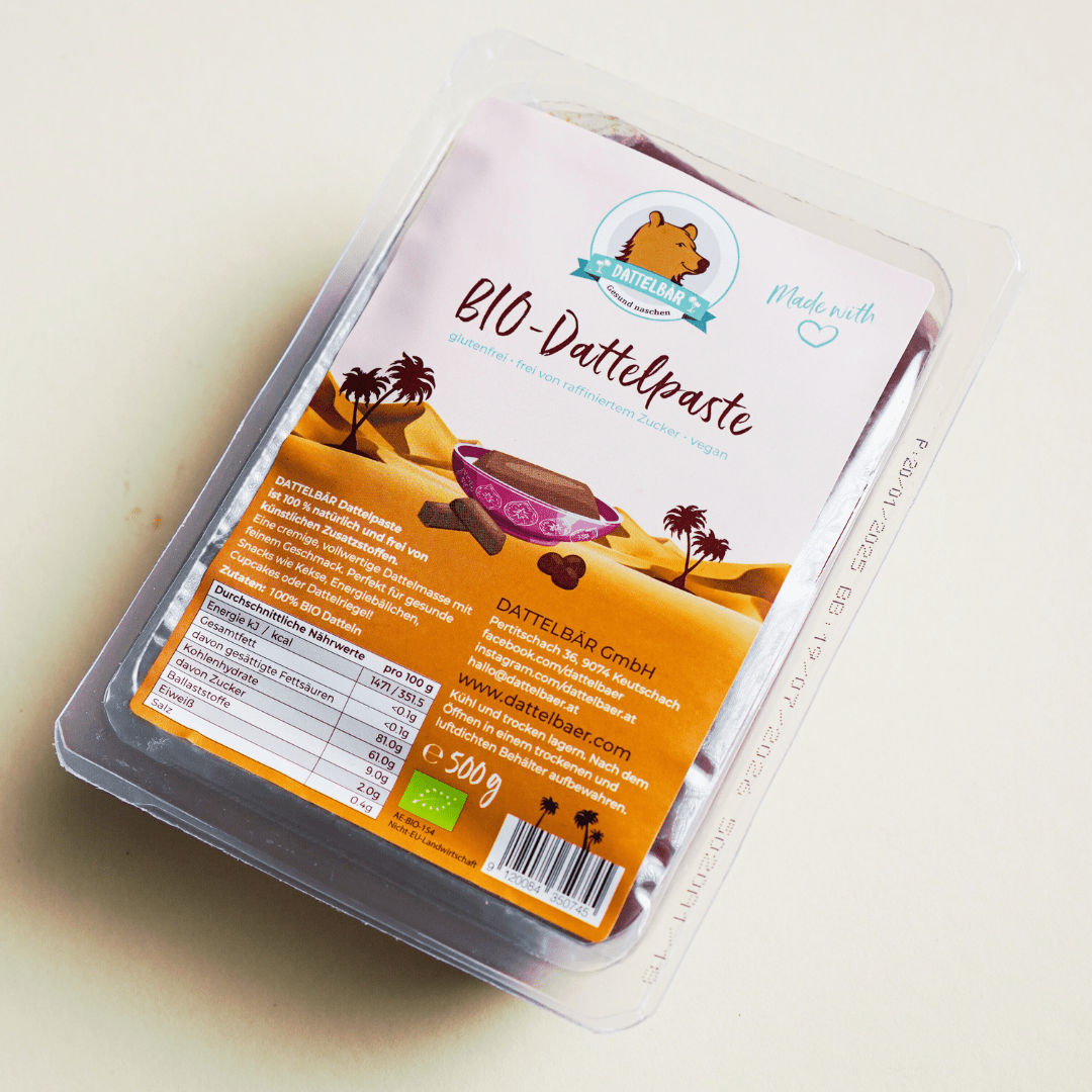 BIO Dattelpaste Barhi – 100% natürliche Süße aus Datteln - DATTELBÄR - DB_DP_500 - DATTELBAER
