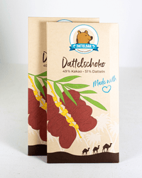 Dattel - Schokolade - 49% Kakao, süß 70g Tafel - DATTELBAER - DB_SK_49 - DATTELBAER